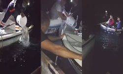 Amatör balıkçıların teknesi alabora oldu