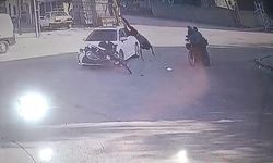 Kazada motosikletin sürücüsü yaşlı çiftin üzerine uçtu: 4 yaralı