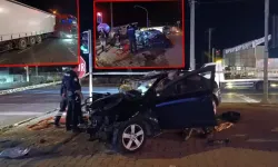 TIR ile otomobil çarpıştı: 1 ölü, 3 yaralı