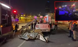 Otomobil bariyere çarptı: 1 ölü, 1 ağır yaralı