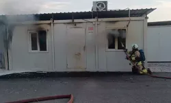 Kahramanmaraş’ta konteyner okulda çıkan yangında 4 sınıf zarar gördü