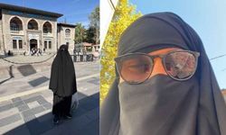 Çarşafla gezen erkek şahıs gözaltına alındı