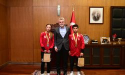 Başkan Görgel, Balkan Şampiyonu Genç Güreşçileri Ağırladı