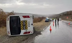 Okul servisi devrildi; 28'i öğrenci 29 yaralı