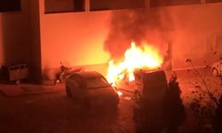 Park halindeki otomobil alev alev yandı