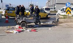 Kahramanmaraş'ta taksi ile sepetli motosiklet çarpıştı: 2 yaralı