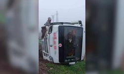 Okul servisi kaza yaptı 8 öğrenci hastaneye kaldırıldı