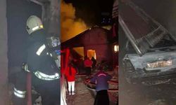 Kahramanmaraş’ta ahır ve garaj yangını kontrol altına alındı