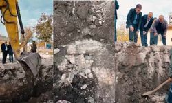 Kahramanmaraş'ta kepçeyle mozaik arandı