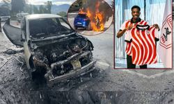 Musaba’nın otomobili alev alev yandı, futbolcu yara almadan kurtuldu