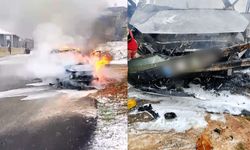 Kahramanmaraş’ta otomobil alev alev yandı