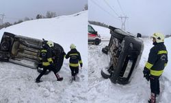 Kahramanmaraş’ta kar yağdı, kaza kaçınılmaz oldu
