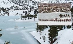 Kahramanmaraş'ta baraj ve göletler buz tuttu