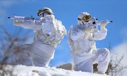 Jandarma komandolardan kış tatbikatı