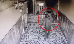 Hırsızlık yaparken kamerayı fark edince vazgeçti