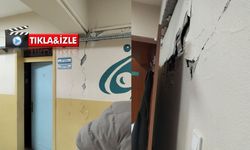 Tokat’ta 5,5 büyüklüğündeki deprem sonrası okul duvarları böyle görüntülendi