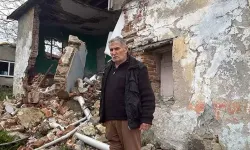 İnşaat alanındaki toprak kayması nedeniyle evi yıkıldı