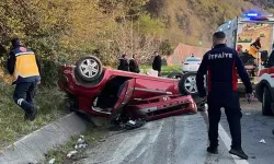 Ormancıları taşıyan otomobil takla attı: 3 yaralı