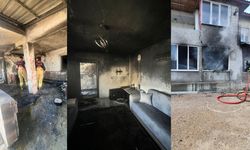 Afşin'de ev yangını: 4 kişi dumandan etkilendi