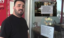 Bir çiğ köfteci cama astığı yazıyla dikkat çekti