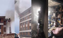 Kahramanmaraş'ta apartman dairesi alev alev yandı