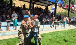 Güreş festivalinde gerginliğe jandarma müdahale etti