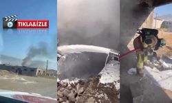 Onikişubat’ta deri deposunda çıkan yangın söndürüldü