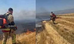 Kahramanmaraş'ta anız yangını büyümeden söndürüldü