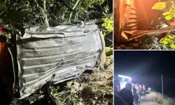 Hafif ticari araç uçuruma yuvarlandı: 4 ölü, 5 yaralı