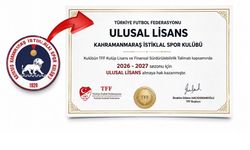 Kahramanmaraş İstiklalspor’a Ulusal Kulüp Lisansı verildi