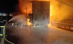 Kahramanmaraş’ta Madeni Yağ Yüklü TIR Alevlere Teslim Oldu