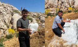 Elbistan’da yaz sıcağına karşı asırlık kar geleneği