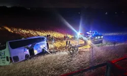 Yolcu otobüsü şarampole uçtu: 2'si ağır 24 yaralı