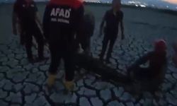 Kahramanmaraş'ta çamura saplanarak mahsur kalan vatandaş kurtarıldı