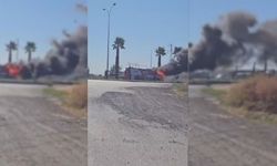 Kahramanmaraş’ta Seyir Halindeki Tanker Alev Aldı