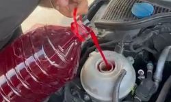 Otobanda çaresiz kalınca şalgam suyunu motor suyu olarak kullandı