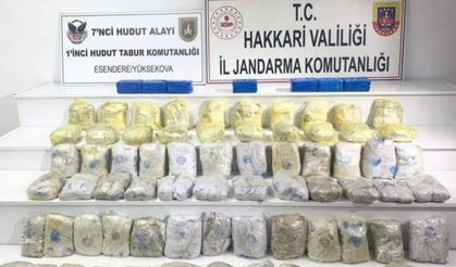 Hakkari’de zehir tacirlerine darbe: 127 kilogram eroin ele geçirildi