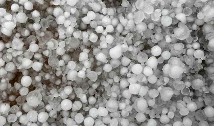 Afşin'de dolu tarım arazilerine zarar verdi