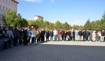 Afşin Sağlık Yüksekokulu Öğrencilerinden Filistin ve Doğu Türkistan’a Destek