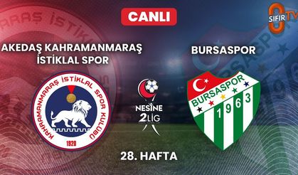 Kahramanmaraş İstiklalspor - Bursaspor Maçı Canlı İzle!
