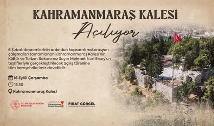 Depremde Ağır Hasar Gören Tarihi Kahramanmaraş Kalesi Yeniden Açılıyor