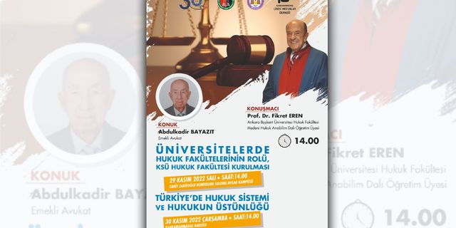 Kahramanmaraş’ta Türkiye’nin Hukuk Sistemi konuşulacak