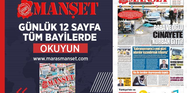 Gazetemizin Bugünkü Manşeti