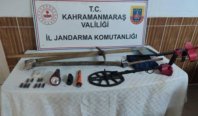 Kahramanmaraş'ta izinsiz kazı yapan 2 kişi suçüstü yakalandı