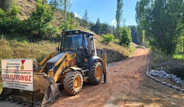 Büyükşehir Göksun Kırsalında Ulaşım Yatırımlarını Sürdürüyor