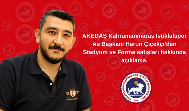 As Başkan Çiçekçi'den Stadyum ve Forma Satışı açıklaması