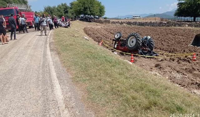 Andırın'da devrilen traktörün sürücüsü öldü