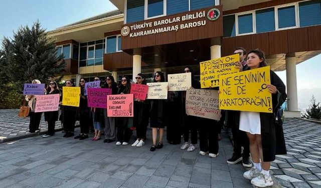 Kahramanmaraş'ta avukatlardan kadın cinayetlerine tepki