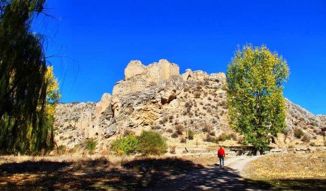 Kahramanmaraş'ta Hurman Kalesi sarıya büründü