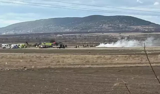 Isparta'da askeri helikopter düştü